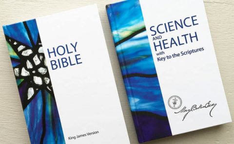 Photo of Holy Bible and Science & Health with Key to the Scriptures by Mary Baker Eddy